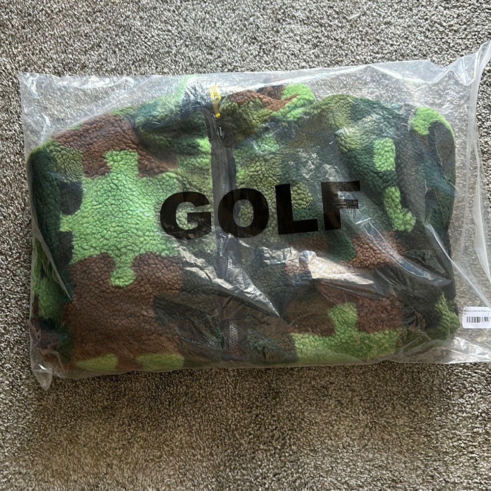 PUZZLE CAMO REVERSIBLE FLEECE JACKET by GOLF WANG NEVER WORN